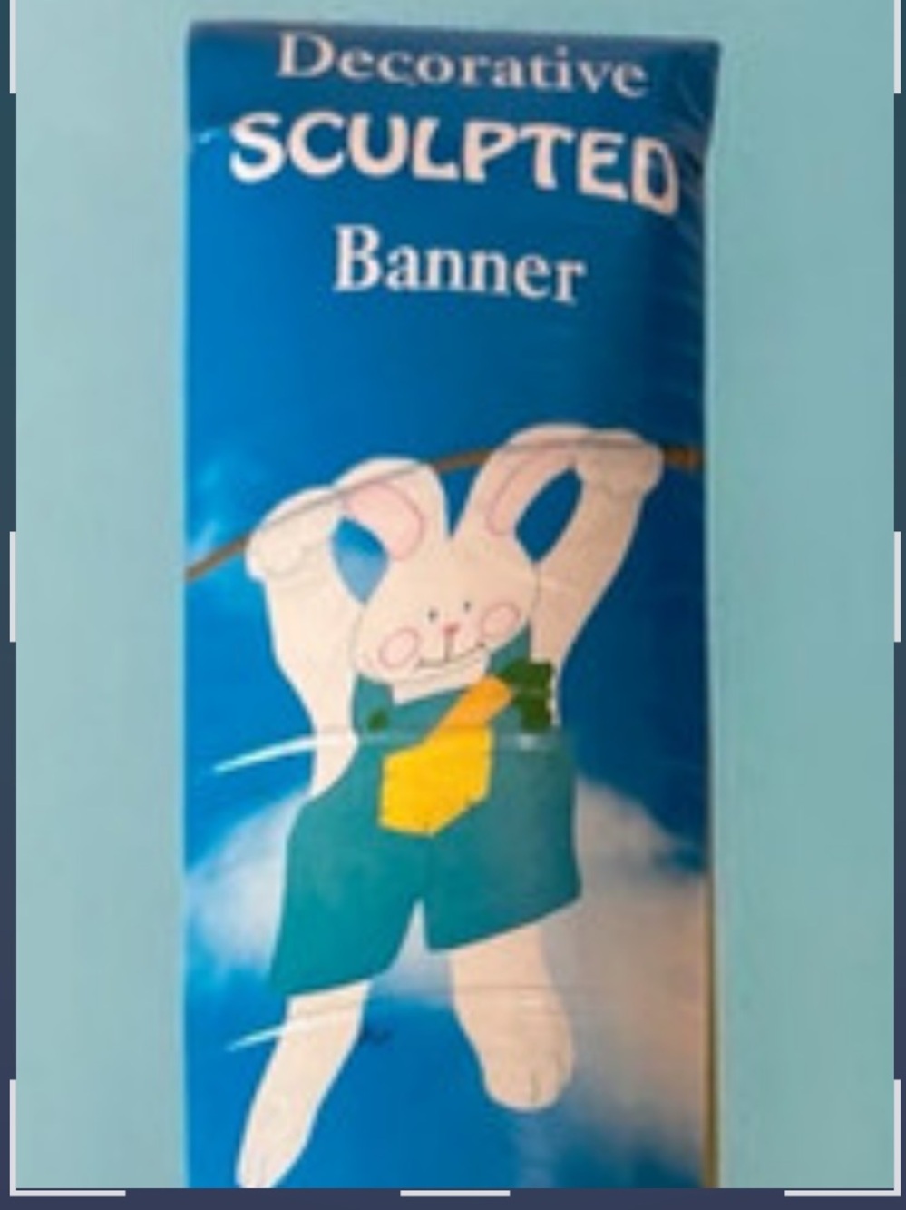 NWT Decorative Sculpted Bunny Banner